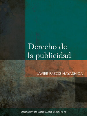 cover image of Derecho de la publicidad